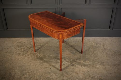REGENCY INLAID MAHOGANY TEA TABLE - ADDITIONAL PHOTO 6