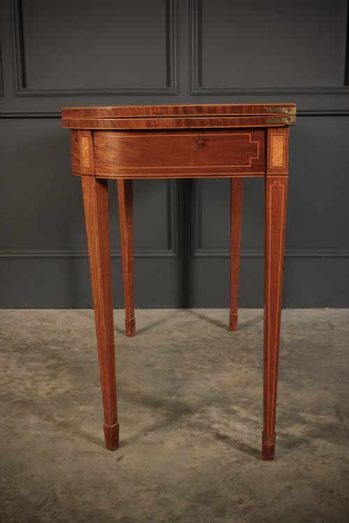 REGENCY INLAID MAHOGANY TEA TABLE - ADDITIONAL PHOTO 7