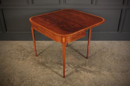 REGENCY INLAID MAHOGANY TEA TABLE - ADDITIONAL PHOTO 8