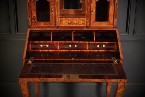 VICTORIAN INLAID BURR WALNUT LADIES WRITING DESK BONHEUR DE JOUR - ADDITIONAL PHOTO 3