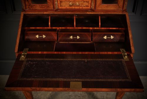 VICTORIAN INLAID BURR WALNUT LADIES WRITING DESK BONHEUR DE JOUR - ADDITIONAL PHOTO 6