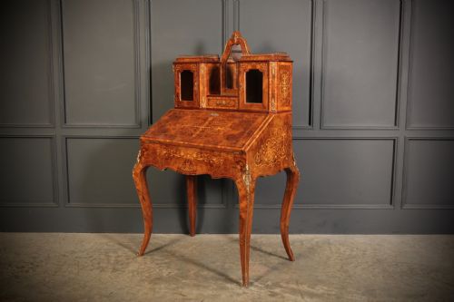 VICTORIAN INLAID BURR WALNUT LADIES WRITING DESK BONHEUR DE JOUR - ADDITIONAL PHOTO 9
