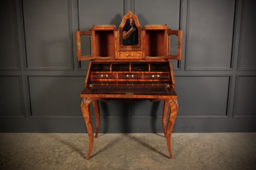 VICTORIAN INLAID BURR WALNUT LADIES WRITING DESK BONHEUR DE JOUR - ADDITIONAL PHOTO 13