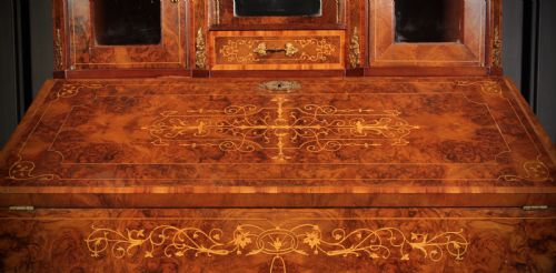 VICTORIAN INLAID BURR WALNUT LADIES WRITING DESK BONHEUR DE JOUR - ADDITIONAL PHOTO 18