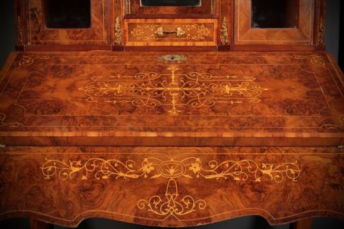 VICTORIAN INLAID BURR WALNUT LADIES WRITING DESK BONHEUR DE JOUR - ADDITIONAL PHOTO 19