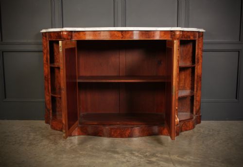 VICTORIAN SHAPED WALNUT SIDE CABINET - ADDITIONAL PHOTO 6