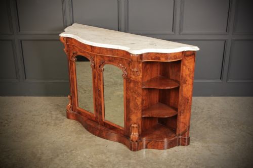 VICTORIAN SHAPED WALNUT SIDE CABINET - ADDITIONAL PHOTO 9