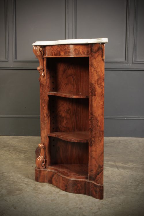 VICTORIAN SHAPED WALNUT SIDE CABINET - ADDITIONAL PHOTO 10