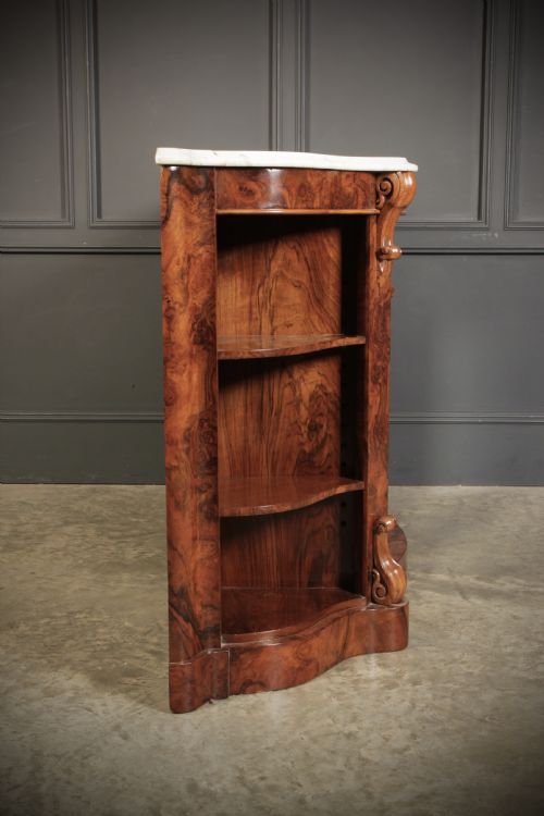 VICTORIAN SHAPED WALNUT SIDE CABINET - ADDITIONAL PHOTO 12