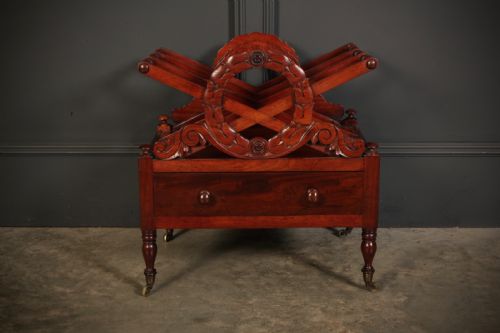 WILLIAM IV ROSEWOOD CANTERBURY MAGAZINE RACK - ADDITIONAL PHOTO 1