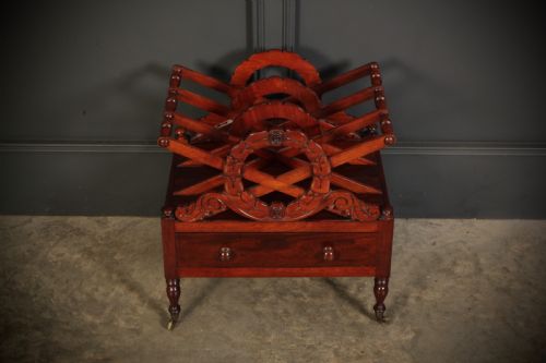 WILLIAM IV ROSEWOOD CANTERBURY MAGAZINE RACK - ADDITIONAL PHOTO 3