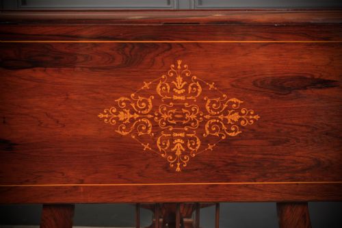 MARQUETRY INLAID ROSEWOOD SOFA TABLE - ADDITIONAL PHOTO 12