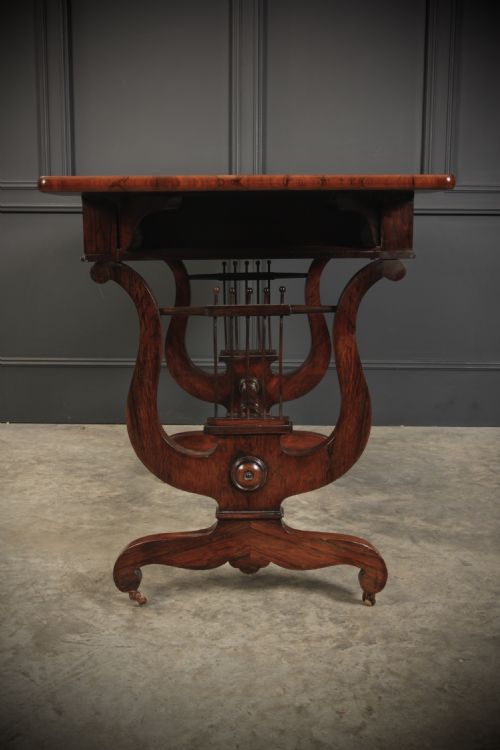 MARQUETRY INLAID ROSEWOOD SOFA TABLE - ADDITIONAL PHOTO 16