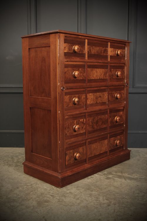 LATE VICTORIAN WALNUT CHEST OF DRAWERS - ADDITIONAL PHOTO 1