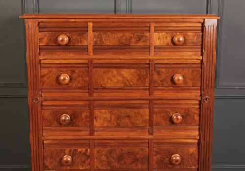 LATE VICTORIAN WALNUT CHEST OF DRAWERS - ADDITIONAL PHOTO 2