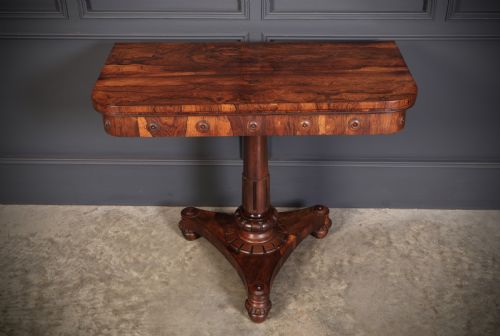 LATE REGENCY ROSEWOOD CARD TABLE - ADDITIONAL PHOTO 1