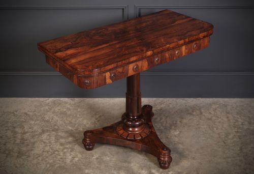 LATE REGENCY ROSEWOOD CARD TABLE - ADDITIONAL PHOTO 3