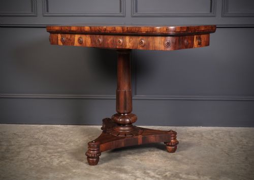 LATE REGENCY ROSEWOOD CARD TABLE - ADDITIONAL PHOTO 4