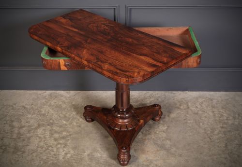 LATE REGENCY ROSEWOOD CARD TABLE - ADDITIONAL PHOTO 6