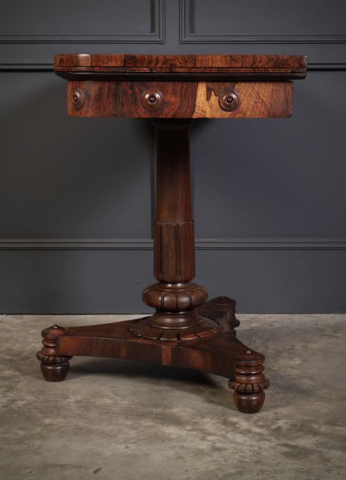 LATE REGENCY ROSEWOOD CARD TABLE - ADDITIONAL PHOTO 9