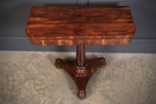 LATE REGENCY ROSEWOOD CARD TABLE - ADDITIONAL PHOTO 13
