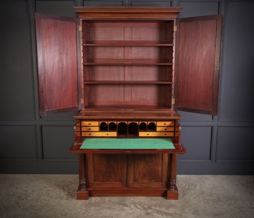 fig 1. William IV Mahogany Secrétaire Bookcase