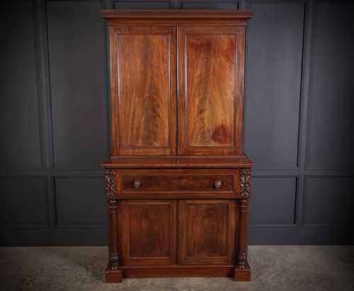 fig 2. William IV Mahogany Secrétaire Bookcase