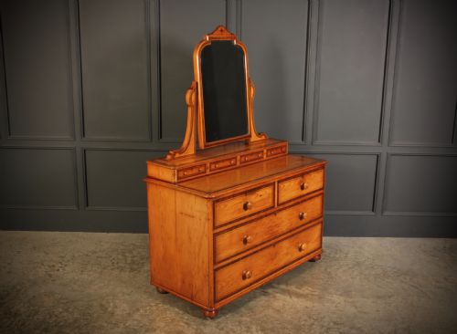VICTORIAN STENCILLED PINE DRESSING CHEST - ADDITIONAL PHOTO 2