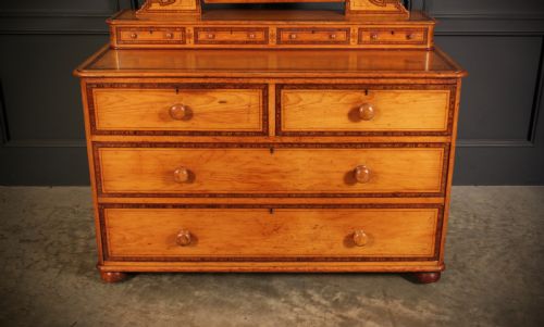 VICTORIAN STENCILLED PINE DRESSING CHEST - ADDITIONAL PHOTO 5