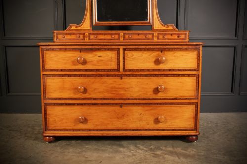 VICTORIAN STENCILLED PINE DRESSING CHEST - ADDITIONAL PHOTO 8