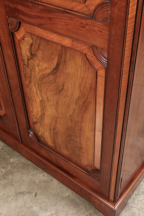 fig 1. Victorian Mahogany & Walnut Wardrobe
