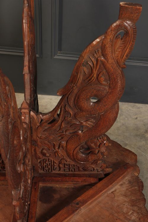 CHINESE CARVED OCTAGONAL OCCASIONAL TABLE - ADDITIONAL PHOTO 4