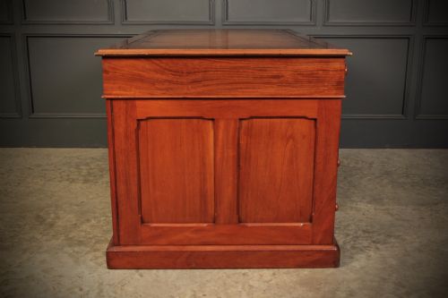 VICTORIAN MAHOGANY LEATHER DESK - ADDITIONAL PHOTO 10