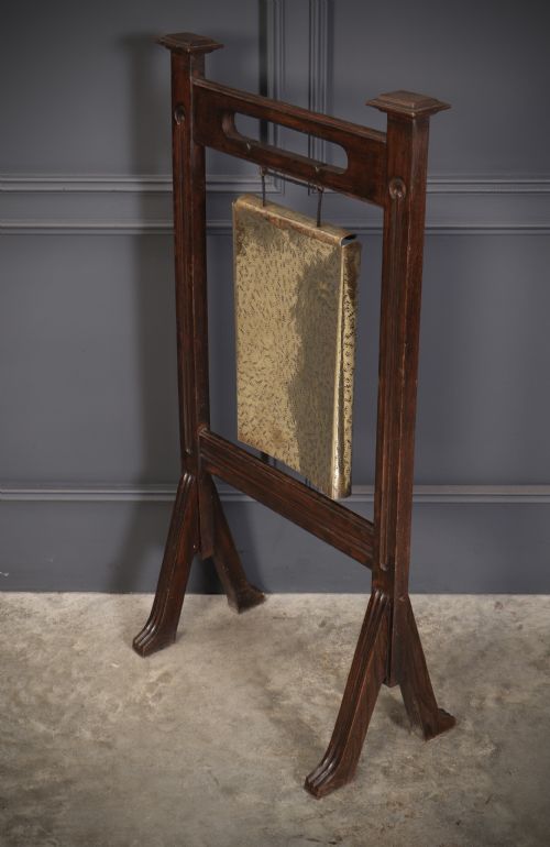 OAK BRASS DINNER GONG - ADDITIONAL PHOTO 6