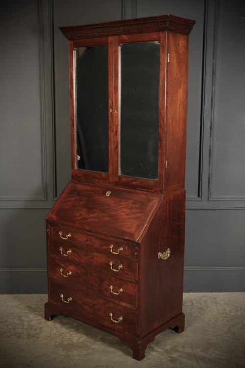 GEORGE III MAHOGANY BUREAU BOOKCASE - ADDITIONAL PHOTO 1