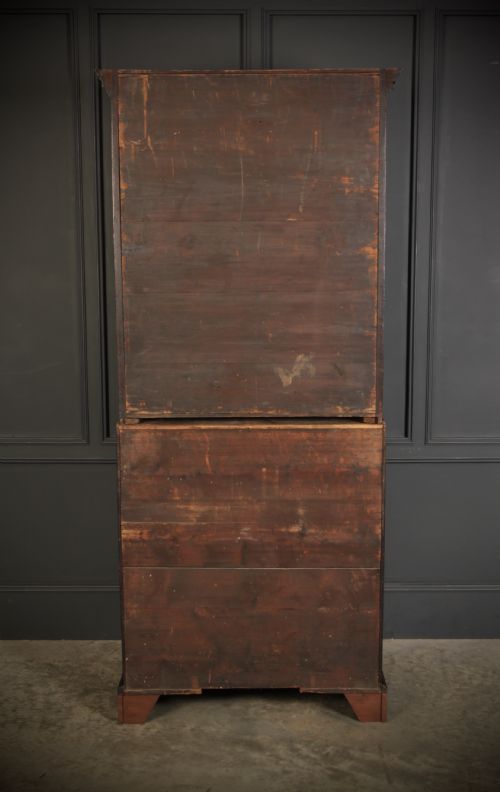 GEORGE III MAHOGANY BUREAU BOOKCASE - ADDITIONAL PHOTO 8