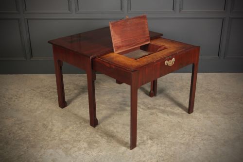 RARE GEORGIAN MAHOGANY ARCHITECTS TABLE DESK - ADDITIONAL PHOTO 3