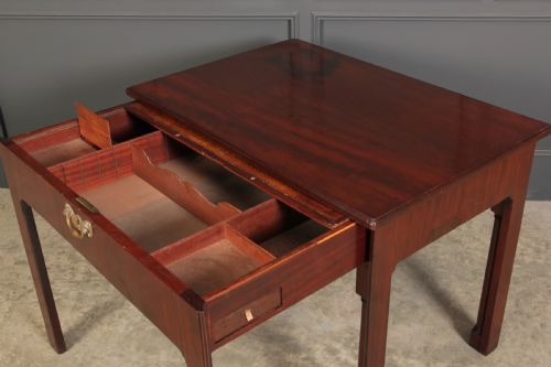 RARE GEORGIAN MAHOGANY ARCHITECTS TABLE DESK - ADDITIONAL PHOTO 5