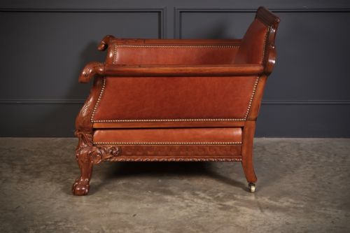 MAGNIFICENT QUALITY MAHOGANY LEATHER SUITE - ADDITIONAL PHOTO 7