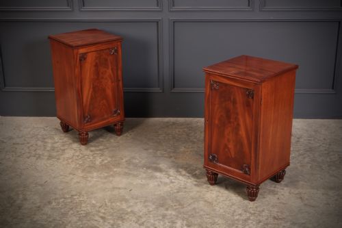 fig 1. Pair of Regeny Mahogany Bedside Cabinets