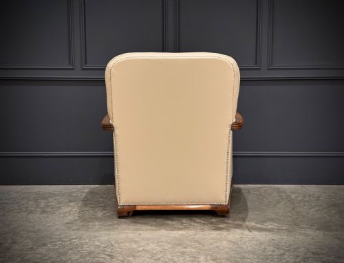 ART DECO WALNUT LEATHER 3PIECE SUITE - ADDITIONAL PHOTO 11
