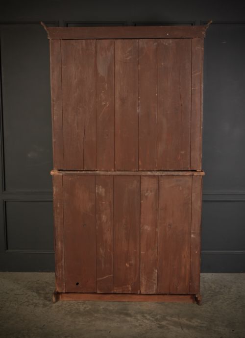 WALNUT CYLINDER BUREAU BOOKCASE - ADDITIONAL PHOTO 5