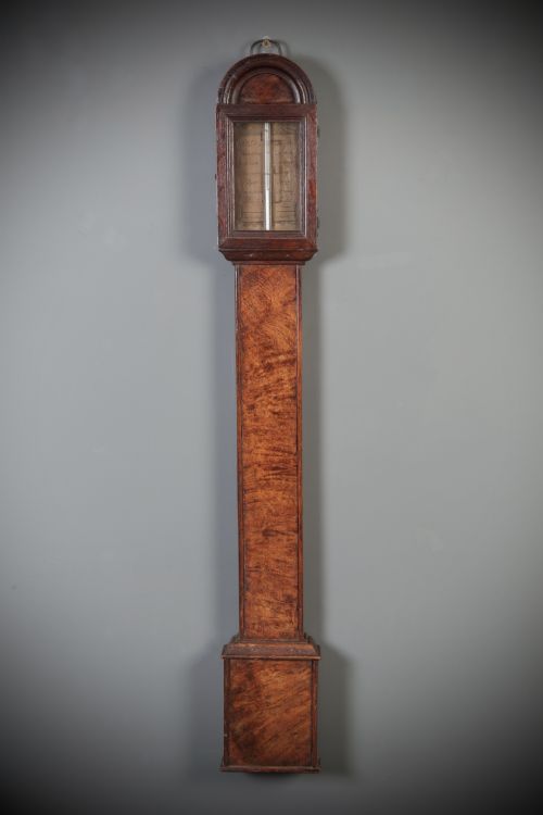 18TH CENTURY POLLARD OAK STICK BAROMETER