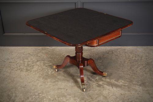 REGENCY ROSEWOOD BRASS INLAID CARD TABLE - ADDITIONAL PHOTO 11