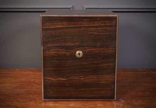 VICTORIAN COROMANDEL BRASS MOUNTED DECANTER BOX - ADDITIONAL PHOTO 5