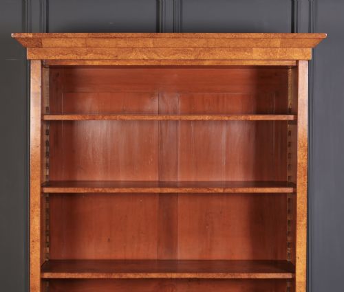 LARGE AMBOYNA OPEN BOOKCASE - ADDITIONAL PHOTO 3