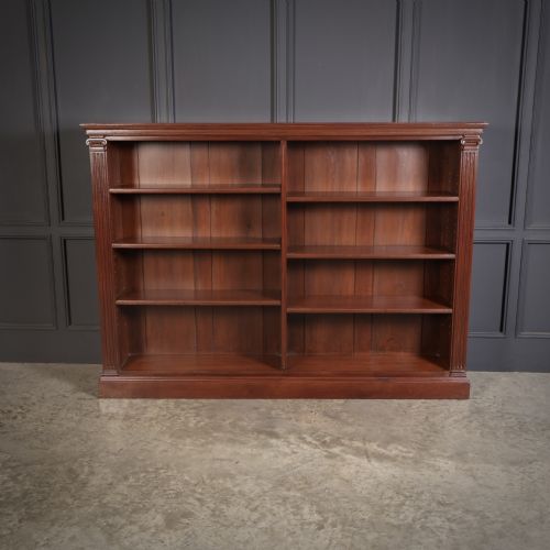 VICTORIAN OAK OPEN BOOKCASE - ADDITIONAL PHOTO 3