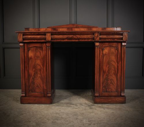 FLAME MAHOGANY PEDESTAL SIDEBOARD - ADDITIONAL PHOTO 1