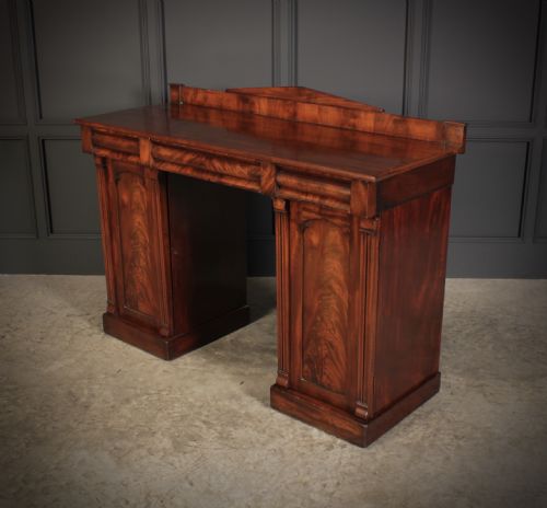 FLAME MAHOGANY PEDESTAL SIDEBOARD - ADDITIONAL PHOTO 4