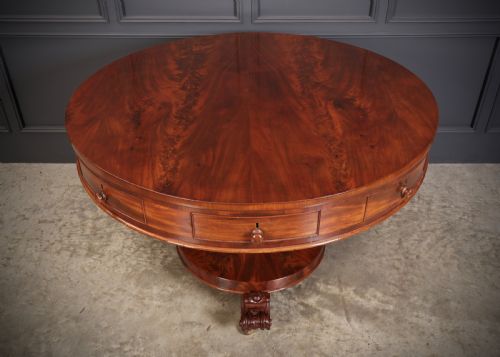 WILLIAM IV MAHOGANY DRUM TABLE - ADDITIONAL PHOTO 1